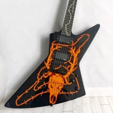 Guitarra elétrica 6 cordas Black Explorer com padrão de cabeça de veado captador ativo 2H comprar usado  Enviando para Brazil