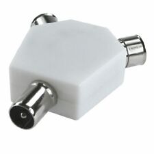 Divisor aéreo de TV coaxial macho para 2 x adaptador fêmea RF COAX T Y divisor de cabo comprar usado  Enviando para Brazil