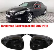Tampas de espelho retrovisor preto brilhante ABS para Citroen C4L/Peugeot 508 2012-2015 comprar usado  Enviando para Brazil