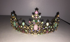 Joias femininas tiara coroa strass multicolorida casamento formatura rainha princesa comprar usado  Enviando para Brazil