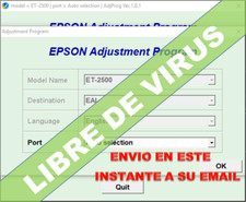 Reset Epson ET2400,ET2550,ET2610,ET2710 2800,2856,4550✅Waste ink Counter Reset⭐⭐ comprar usado  Enviando para Brazil