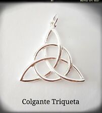 TRIQUETA CELTA PLATA DE LEY COLGANTE HANGING  CHARMED THE UNION OF THREE  SILVER comprar usado  Enviando para Brazil