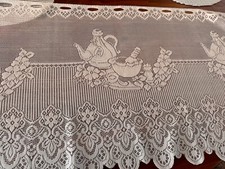 LINDA cortina de renda para cozinha marfim 60" X 19" tigela de mistura Will, usado comprar usado  Enviando para Brazil