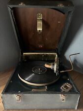 Antiguo fonógrafo portátil de manivela Victrola de colección - ¡Funciona! segunda mano  Embacar hacia Argentina