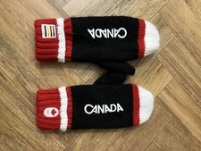 Guantes Go Canada tejidos para adultos azul marino rojo y blanco segunda mano  Embacar hacia Mexico