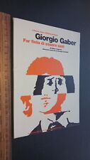 Giorgio gaber far usato  Siracusa