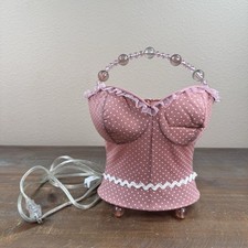 Espartilho de bolinhas rosa bustiê exclusivo alça frisada abajur de mesa acende comprar usado  Enviando para Brazil