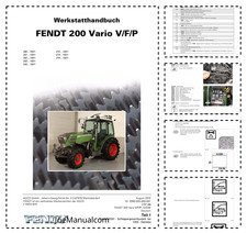Fendt 200 Vario VFP Ciągnik Tier 1 Instrukcja warsztatowa PDF na sprzedaż  PL