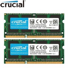Crucial 8GB KIT 2X 4GB DDR3 1066MHz PC3 8500S Laptop 204Pin SODIMM Memória Ram comprar usado  Enviando para Brazil