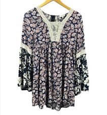 Mini Vestido Floral Muñeca Bebé Umgee Mujer Mediano Fluido Boho Pradera Campesino Hippie, usado segunda mano  Embacar hacia Argentina