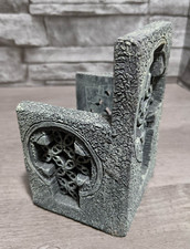 Suporte de vela cruzada resina aparência pedra ornamentada 5" estatueta decoração gótica comprar usado  Enviando para Brazil