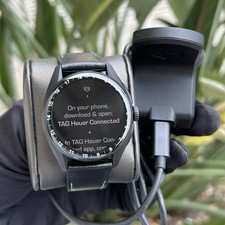 Smartwatch digital Tag Heuer Connected Ref: SBR80 pulseira de titânio/couro 42mm! comprar usado  Enviando para Brazil