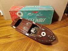 Vintage Fleet Line SEA WOLF Barco a Bateria BO com BOM! CAIXA ORIGINAL comprar usado  Enviando para Brazil