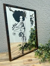 Miroir sérigraphié vintage d'occasion  Le Grand-Lucé