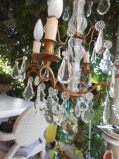 Lustre pampilles ancien d'occasion  Cagnes-sur-Mer