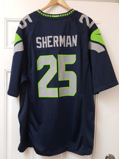 Usado, Camiseta Seattle Seahawks Richard Sherman 25 On Field LOB home azul Nike NFL XL comprar usado  Enviando para Brazil