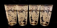 4 copos de ancoragem VNTG videiras brancas em vidro incolor transparente 10 oz, usado comprar usado  Enviando para Brazil