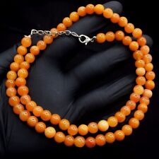 Usado, Colar feminino laranja Aventurina 196 cts absolutamente fantástico com miçangas VK 21 E626 comprar usado  Enviando para Brazil