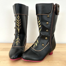 Fantasia de Halloween Frozen Anna Boots meninas ouro preto 9/10 com zíper Disney Store comprar usado  Enviando para Brazil