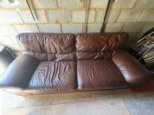 Comfy brown leather for sale  RUISLIP