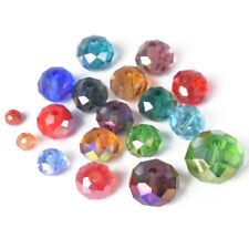 Contas soltas de vidro cristal folheado a redondo facetado 3mm 4mm 6mm 8mm 10mm 12mm, usado comprar usado  Enviando para Brazil
