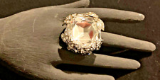 Vintage SWAROVSKI enorme anel de cristal buzina tamanho 8 comprar usado  Enviando para Brazil