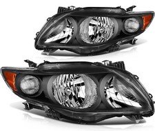 Carcaça preta para faróis Toyota Corolla 1.8L 3.4L um par 2009-2010 comprar usado  Enviando para Brazil