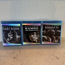 Blu-ray Rambo Trilogy 1-3 Movie Sylvester Stallone First Blood, usado comprar usado  Enviando para Brazil