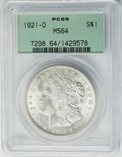 1921-D Morgan dólar de prata $ MS64 etiqueta verde PCGS 950644-15 comprar usado 1921-D Morgan dólar de prata $ MS64 etiqueta verde PCGS 950644-15 comprar usado  Enviando para Brazil