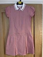Girls red gingham for sale  BURY