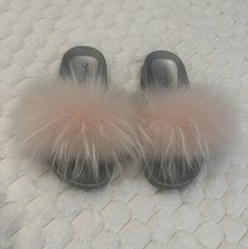 Chinelo Feminino Industrie Fuzzy Fur Tamanho 8** Prata Cinza/Rosa Menina Feminina comprar usado  Enviando para Brazil