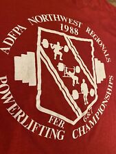 Camisa De Colección Grande 1988 ADFPA NW Regionals Powerlifting Championships segunda mano  Embacar hacia Argentina