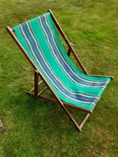 Vintage deckchair wooden for sale  SHEFFIELD