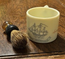 Caneca de barbear vintage antiga, vidro de leite e escova de barbear MadeRite comprar usado  Enviando para Brazil