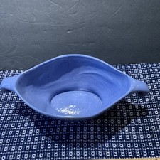 Tigela de cerâmica azul antiga - Alongada - Linda tigela antiga - Decoração primitiva comprar usado  Enviando para Brazil