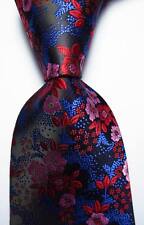 Nova Gravata Masculina Clássica Floral Preta Azul Vermelho Rosa TECIDA JACQUARD Seda comprar usado  Enviando para Brazil