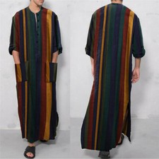 Camisas de dormir masculinas de manga comprida camisas de noite roupão de banho pijama roupão de noite vestido top comprar usado  Enviando para Brazil