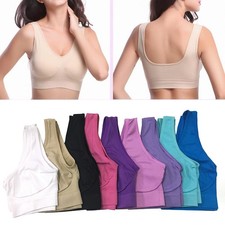 Sujetador deportivo sin costuras para mujeres Yoga inalámbrico push up cómodo Top elástico sujetadores de fitness segunda mano  Embacar hacia Mexico
