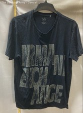 Camiseta Pulôver Masculina Armani Exchange Preta Manga Curta Gola Redonda Tamanho XL comprar usado  Enviando para Brazil