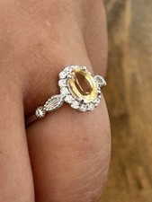 Bague citrine acier d'occasion  Chalon-sur-Saône
