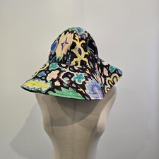 Chapéu Gorman Feminino Tamanho Único Aba Larga Balde Quirky Arty M Disquete Reversível , usado comprar usado  Enviando para Brazil