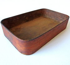 Antigua caja/bandeja de madera rectangular de madera curvada 13" segunda mano  Embacar hacia Argentina