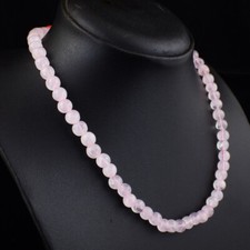 Colar de miçangas feito à mão 194 cts quartzo rosa extraído da terra formato redondo SK 05 E435 comprar usado  Enviando para Brazil
