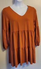 Vestido Babydoll Terra Cotta Empire Hippie Boho Cottagecore XL segunda mano  Embacar hacia Argentina