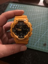Casio G-Shock GA100, relógio amarelo perfeito luz automática funciona bem comprar usado  Enviando para Brazil