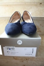 Damenschuh dunkelblau samtlede gebraucht kaufen  Tapfheim