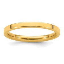 Aliança de casamento ouro amarelo 14K 2 mm peso padrão liso ajuste confortável tamanho 6 comprar usado  Enviando para Brazil