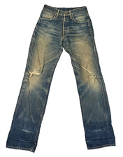 Jeans masculino Edwin azul 505x selvedge japonês lavagem suja ajuste desgastado 29x34 comprar usado  Enviando para Brazil