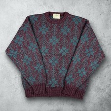 Suéter pulôver de lã vintage LL Bean High Trek fio nórdico ilha justa grande comprar usado  Enviando para Brazil