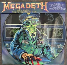 Megadeth autografado assinado 12" vinil "HOLY WARS" (Mustaine / Ellefson), usado comprar usado  Enviando para Brazil